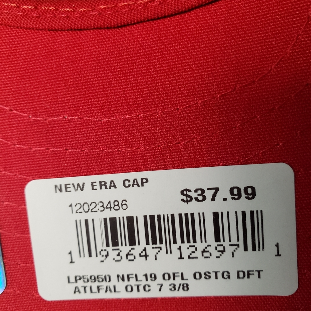 ATLANTA FALCONS NFL NEW ERA 59FIFTY FITTED CAP/HAT SIZE 7 3/8 [12023486] - Picture 7 of 8